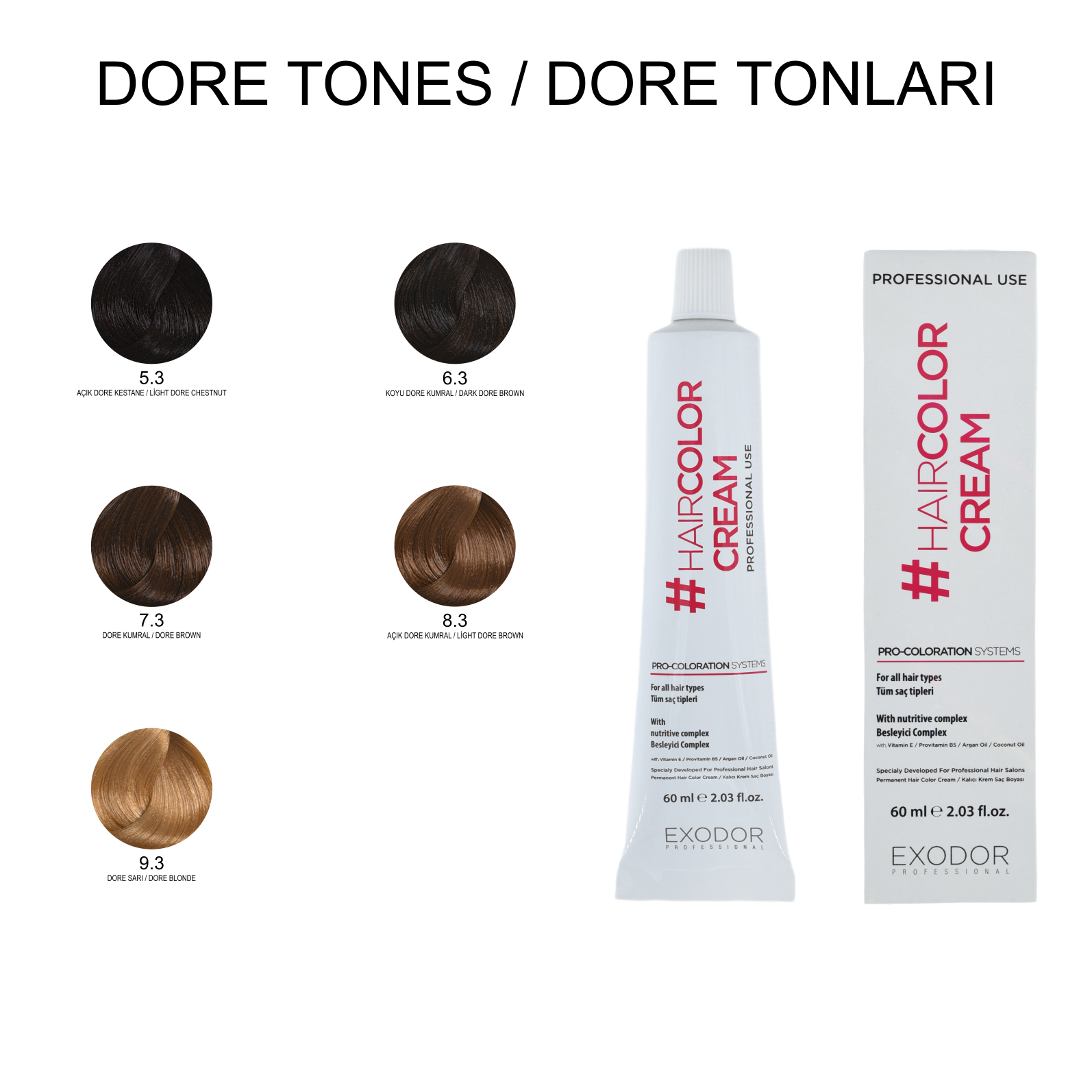 EXODOR DORE TONLAR PROFESSIONAL HAIR COLOR 60 ML